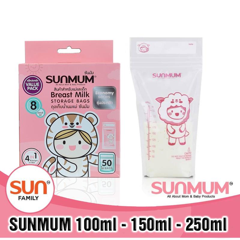 Túi trữ sữa Sunmum 250ml hộp 50 túi Đựng Sữa Bột