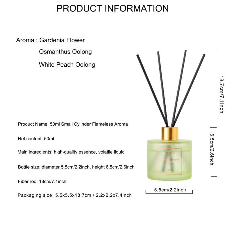 50ml Floral Scented Glass Air Freshener, Long Lasting Aromatherapy Diffuser, Home Fragrance for Living Room Bedroom Bathroom, Home Decor, Gifts for Boyfriend 1