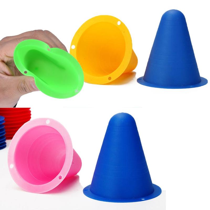 Product Introduction of 5/10Pcs Plastic Roller Skating Tool Roadblock Accessories Football Soccer Rollers Skate Marker Cones Training Equipment Marking Cup 18