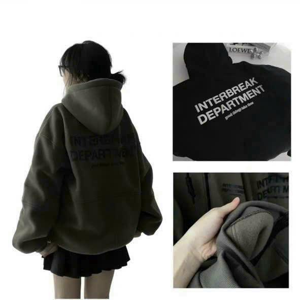 Product Introduction of [ẢNH THẬT-CÓ SẴN] Áo Khoác Nỉ Hoodie Zip INTERBREAK Nhiều Màu Form Rộng Unisex Nam Nữ - Áo Hoodie dây kéo Jaystoree áo  hoodie Top 24