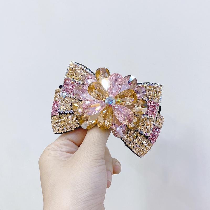  Kẹp tóc ngang đính đá xoàn Pha Lê cao cấp  kẹp tóc phía sau mã KN9 