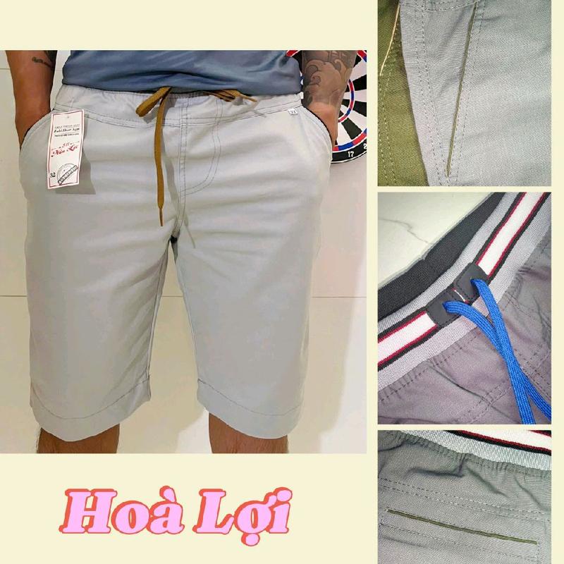 quần sọt lung thun  kaki nam có túi