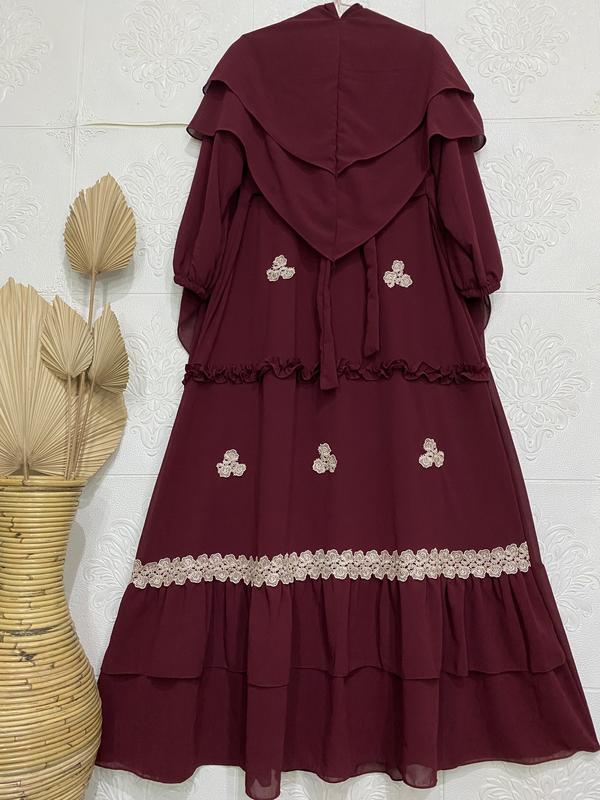Gamis Syari Ceruty Babydoll Kode SB | Gamis Set Khimar Polos 4
