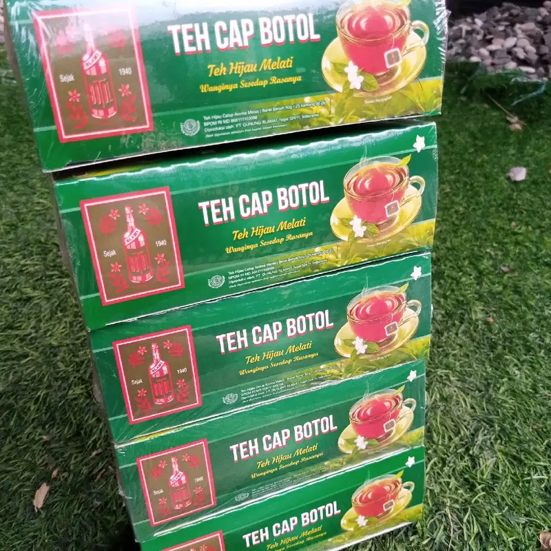 5 Box Teh Celup Cap Botol isi 15 per box Teh Hijau Melati Wanginya sesedap Rasanya Tea 4