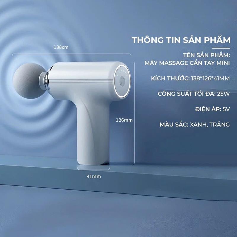 Product Introduction of Máy Massage Cầm Tay Mini 4 Đầu 6 Chế Độ - Công Nghệ AI Cảm Biến Lực Nhấn Giúp Giảm Đau Mỏi, Giãn Cơ 7