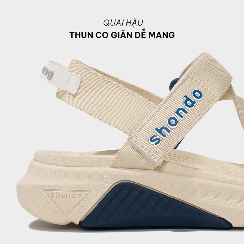 [Shondo x KOL] Giày Sandal Nam Nữ SHONDO F7 Racing Thời Trang, Êm, Nhẹ, Đi Học Đi Chơi Màu Be Xanh Dương F7R2530 7