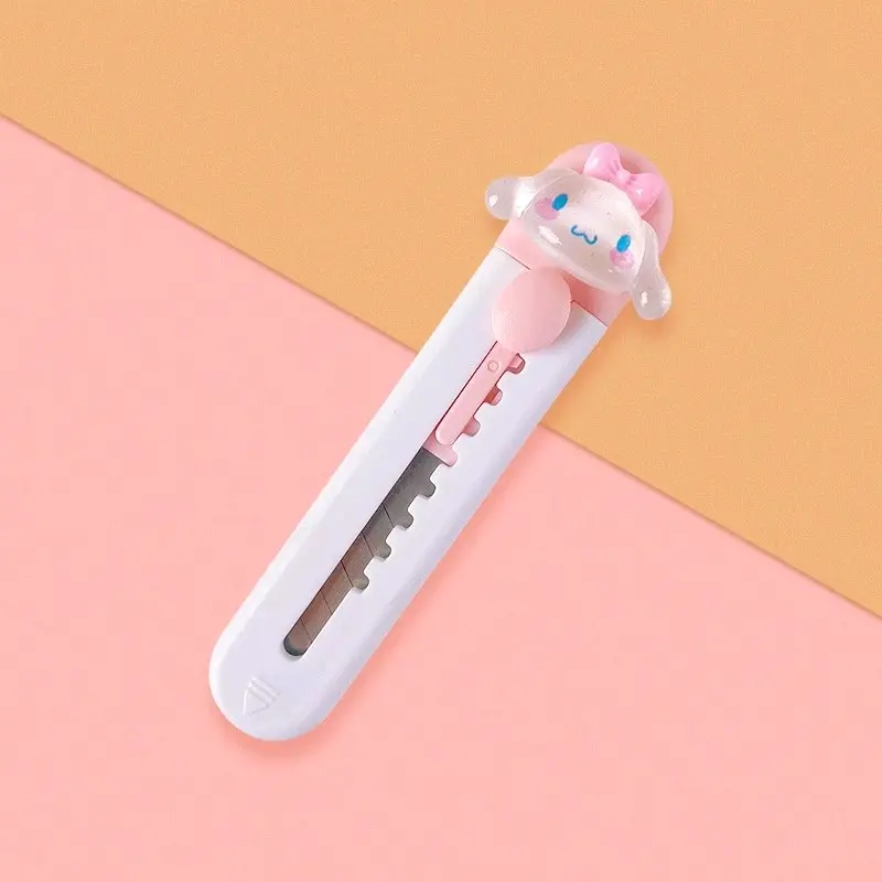 Mini cutter karakter lucu bentuk kartun lucu/pisau kecil kartun kuromi melody alat tulis kreatif 2