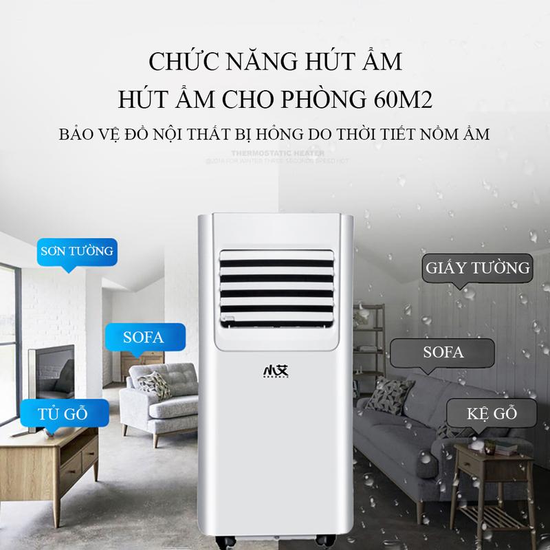Điều hoà di động đa năng tích hợp đồng thời làm lạnh, quạt mát, hút ẩm, lọc không khí tới 60m2 không cần lắp đặt 6