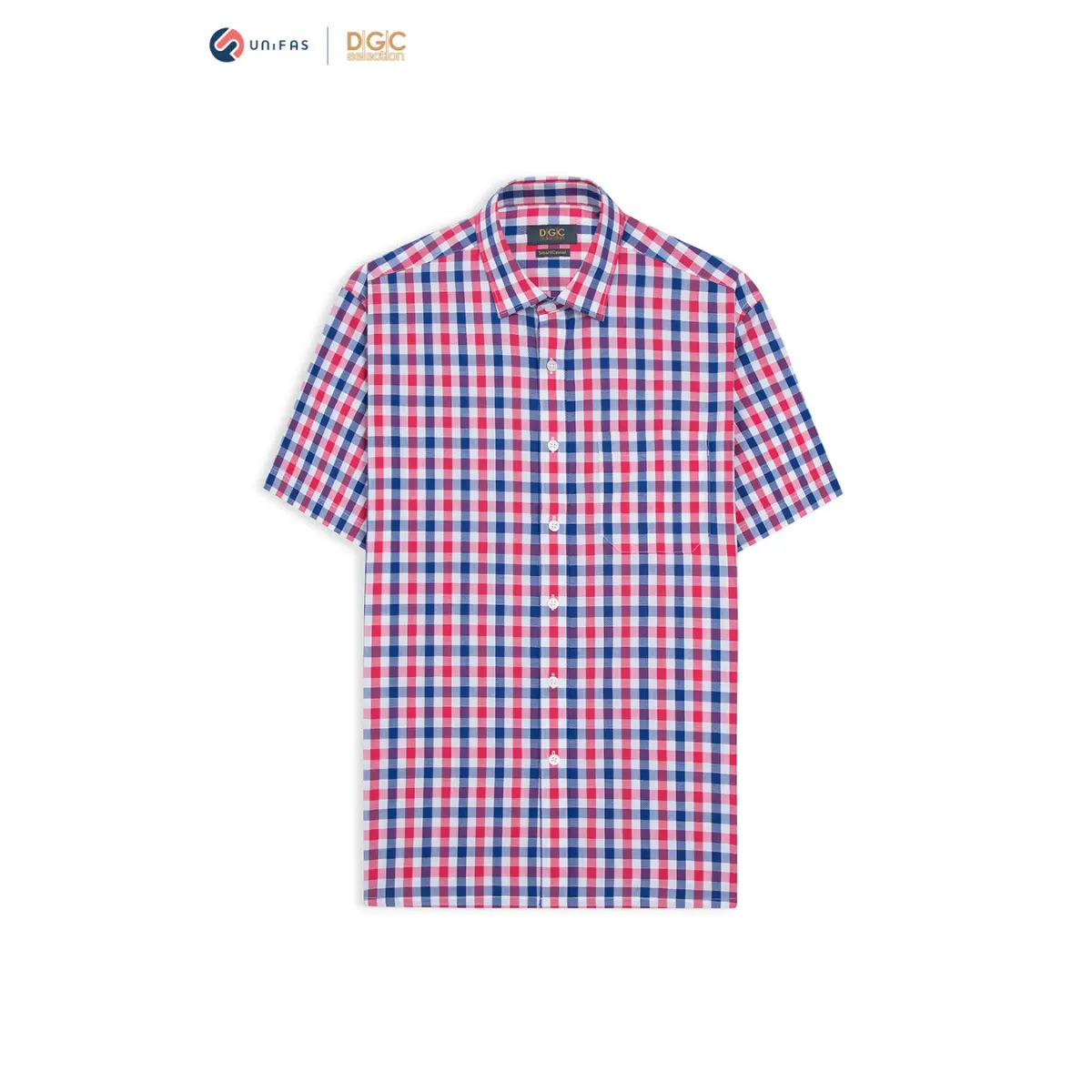 Áo sơ mi ngắn tay nam dáng suông DGCs -  Chất liệu vải: Cotton - SASNBC22M