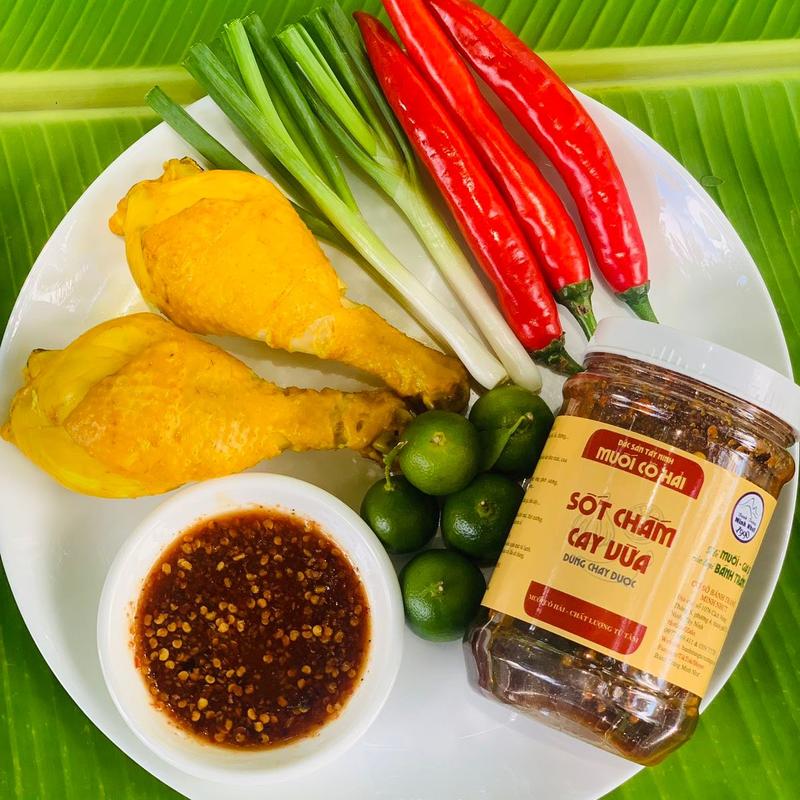  Muối Cô Hải - Sốt Chấm Siêu Cay - Dùng Chay Được 500gam hủ 