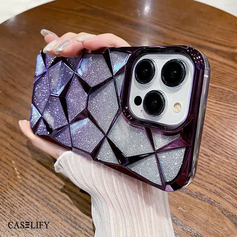 CASELIFY SPARKLING GLITTER 2 IN 1 CRYSTAL COMPATIBLE WITH IPHONE 11 12 13 14 15 PRO PLUS MAX 8