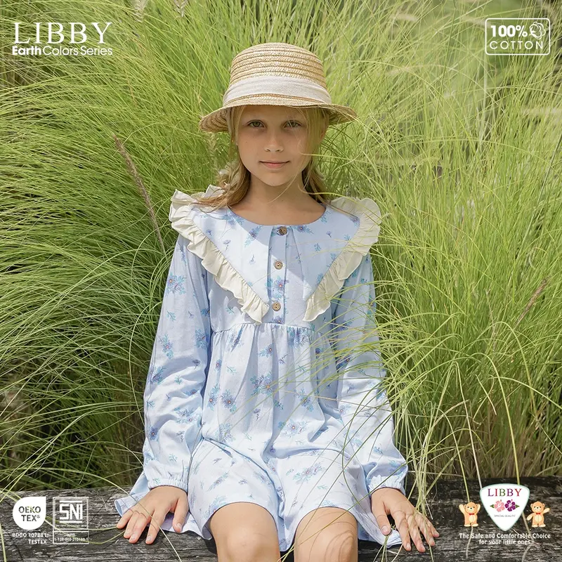LIBBY Earth Anna Dress Anak Perempuan 6 Bulan - 14 Tahun (1 Pcs) 3