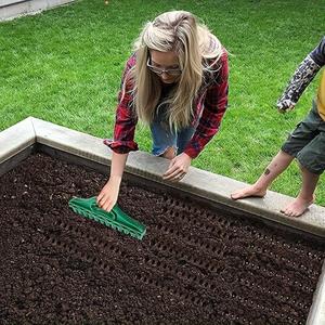 12-hole Seed Dispenser, Gardening Seeding Punch for Efficient Digging and Sowing, Plastic Handheld Seeder Planting Tool, Garden Supplies