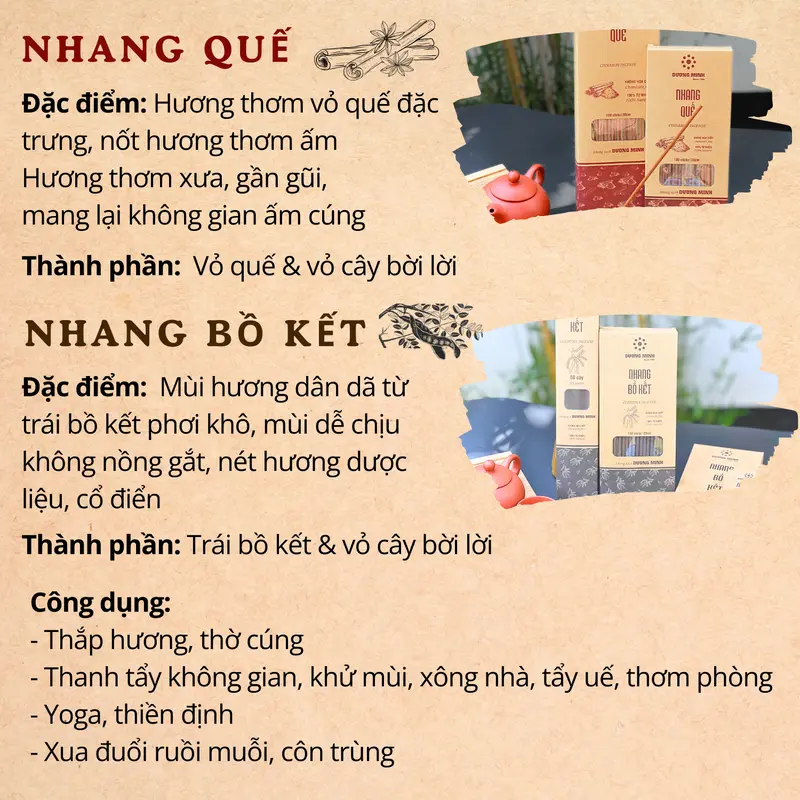 Nhang bồ kết tự nhiên Dương Minh - Thành phần Organic - Nhang khử khuẩn, thắp cúng, đuổi muỗi, xông nhà 4