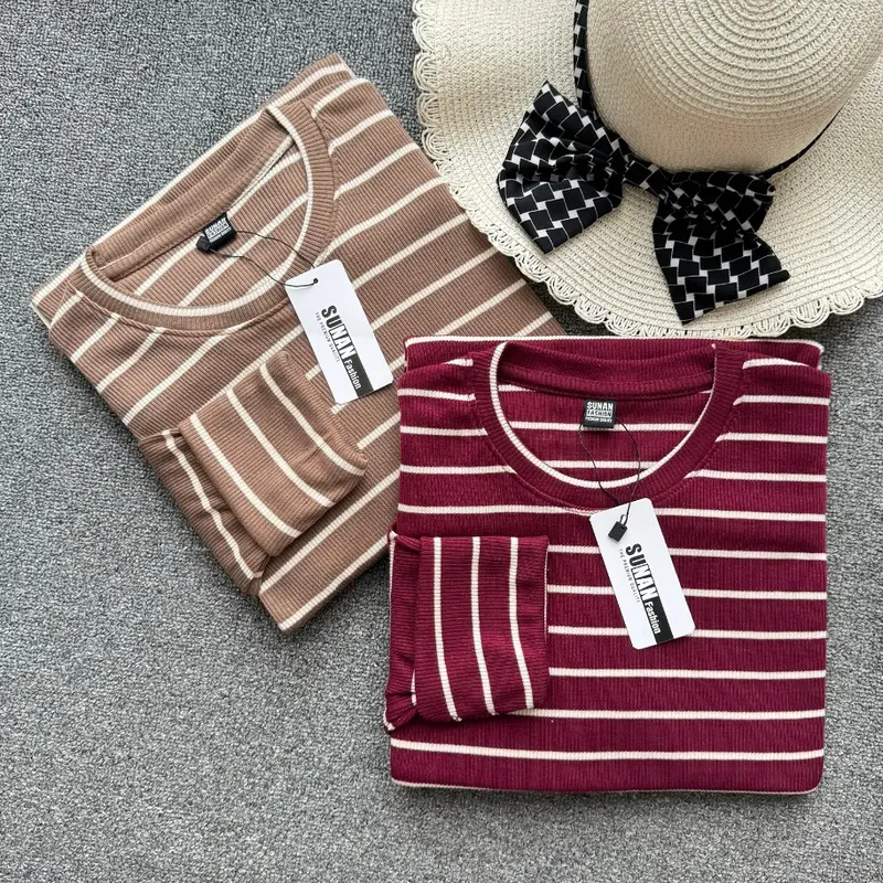 Kaos Rib Salur Premium / Kaos Grosir / Kaos Rib Premium Tebal / Kaos Lengan Panjang Termurah 0