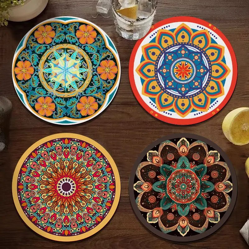 Tấm Đế Lót Ly, Phong Cách Dân Tộc Bohemian, Thấm Gió, Chống Trượt, Tấm Lót Chống Nóng Và Chống Nóng, Tấm Cao Su Erasable, Tấm Lót Bàn, Thích Hợp Cho Bàn Ăn
