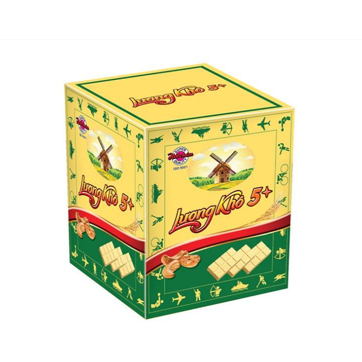 [ Tặng thêm 1 thanh lương khô vị MÈ ĐEN ] 1 Hộp lương khô 5* loại đặc biệt ( 70g x 10 thanh / 1 hộp ) giàu dinh dưỡng, thơm ngon, tiện dụng, đồ anh nhanh tiện lợi Snack Ăn Vặt