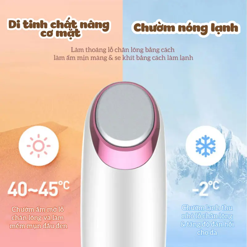 Máy hút mụn đầu đen, mụn cám cầm tay mini Lokykin - Làm sạch lỗ chân lông - Bảo hành 365 ngày - Skincare 4