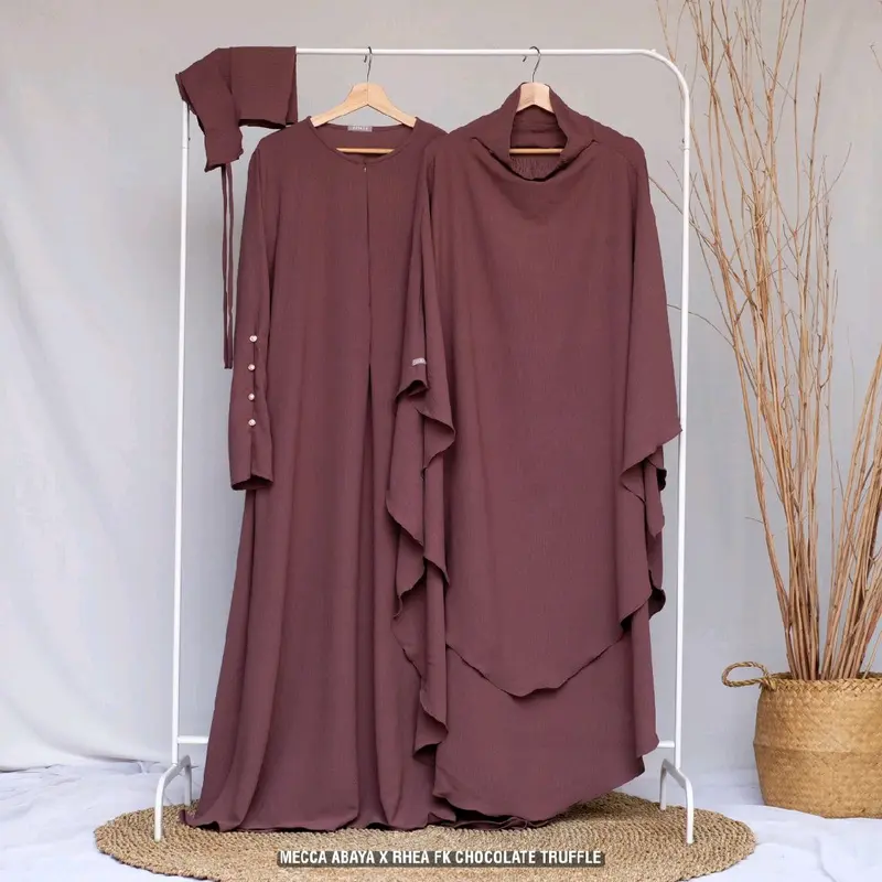 Mecca Abaya X Rhea FK Gamis Wanita Crinkle 5