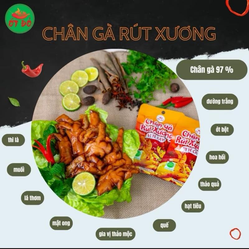 COMBO 10 TÚI CHÂN GÀ RÚT XƯƠNG TÊ CAY DAI DÒN ( hàng Việt Nam) 4