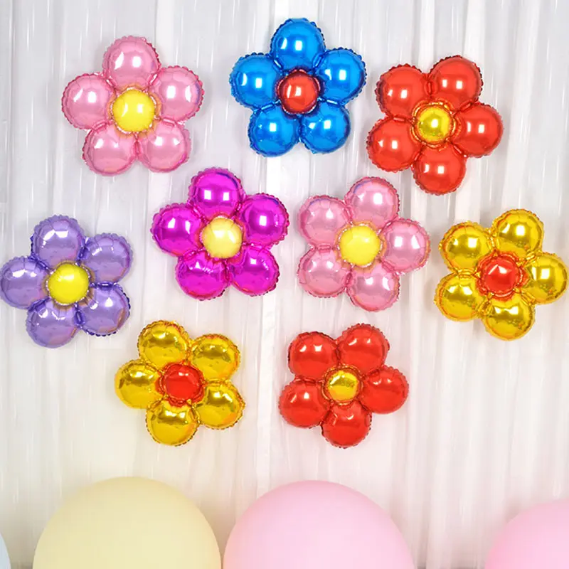 Flower Foil Balloons Leaf Flower Baloon Birthday Party Wedding Decorations Party Balloons Shower Children Suplies