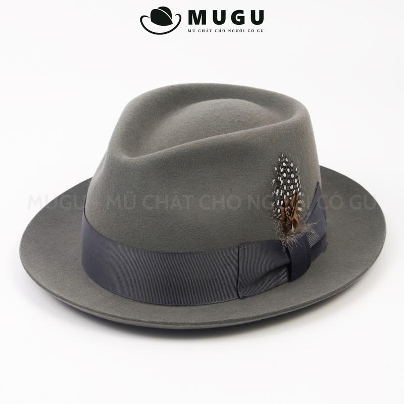 Mũ Phớt Nam Nữ Cổ Điển LC35 Lông Cừu Úc Vành Ngắn 4.5cm - Nón Quý Ông Lịch Lãm |MUGU [TẶNG KÈM HỘP CAO CẤP] Hat Cap