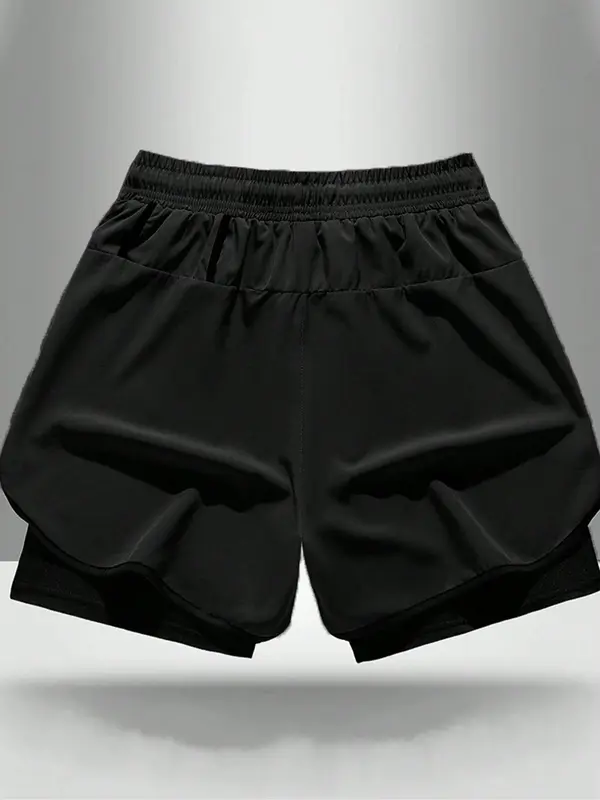 Men's Solid Color Boxer Briefs Shorts, Regular Fit Casual Comfy Breathable Shorts for Summer, Men's Bottoms for Daily Wear 3