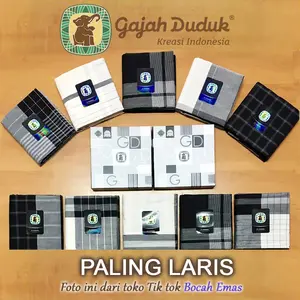 SARUNG SHOLAT GAJAH DUDUK MURAH HITAM PUTIH