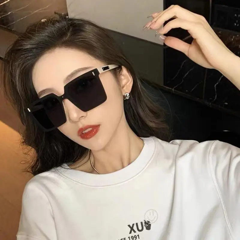 Kính Gọng Vuông Lớn Hợp Xu hướng Kính Râm Phong Cách Hàn Quốc Đẹp Trai Kính Râm Đặc Biệt Du Lịch G9J6 6