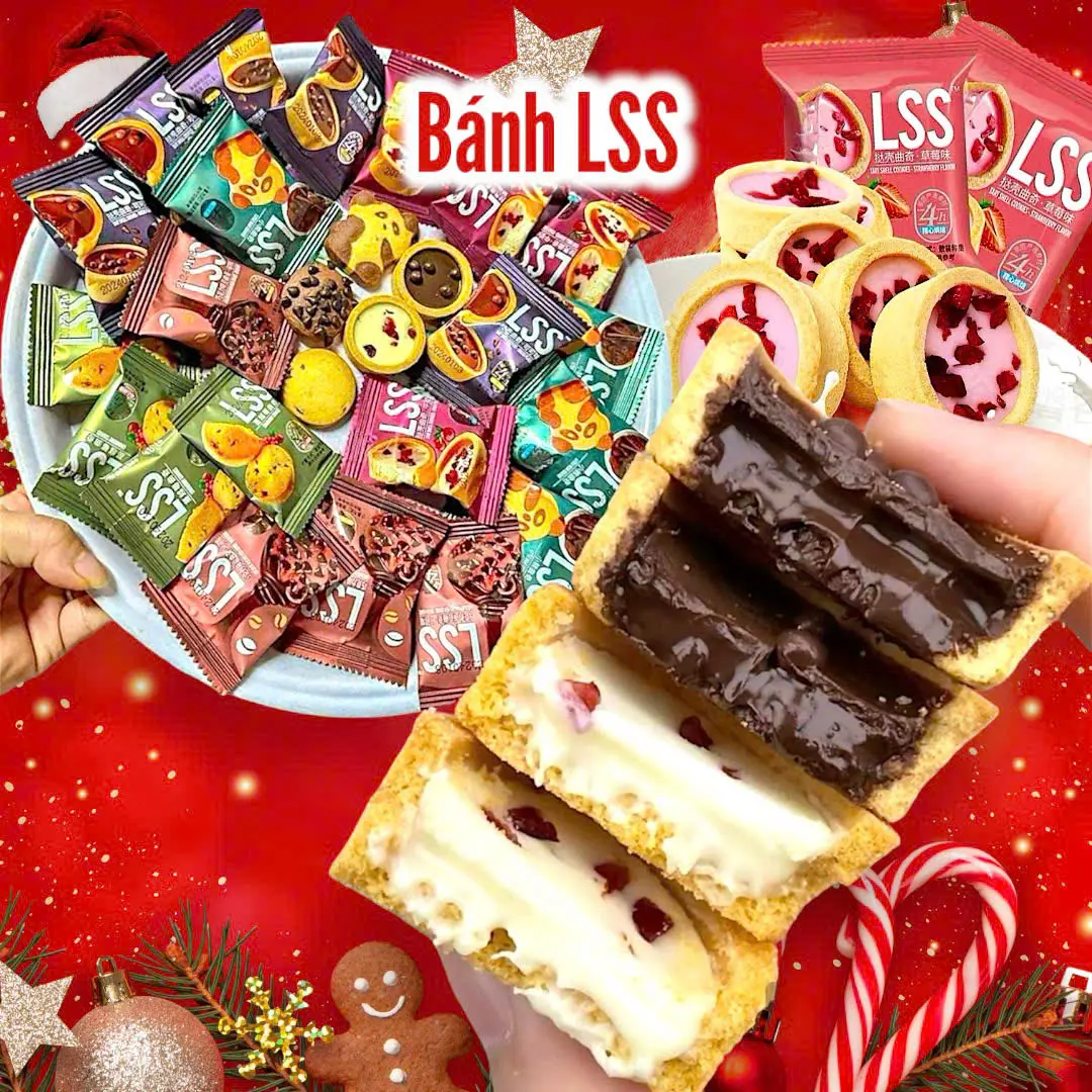 Bánh Quy Bơ Sữa Socola LSS Đủ Vị Hộp 500gr - Tết 2025, Đồ Ăn Vặt, Snack, Food