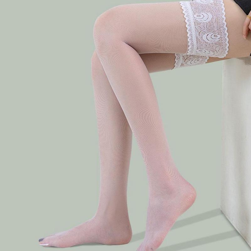 Product Introduction of Women Sexy Lace Stockings Thigh High Over Knee Socks Stockings Sexy Black Long Socks M6R5 26