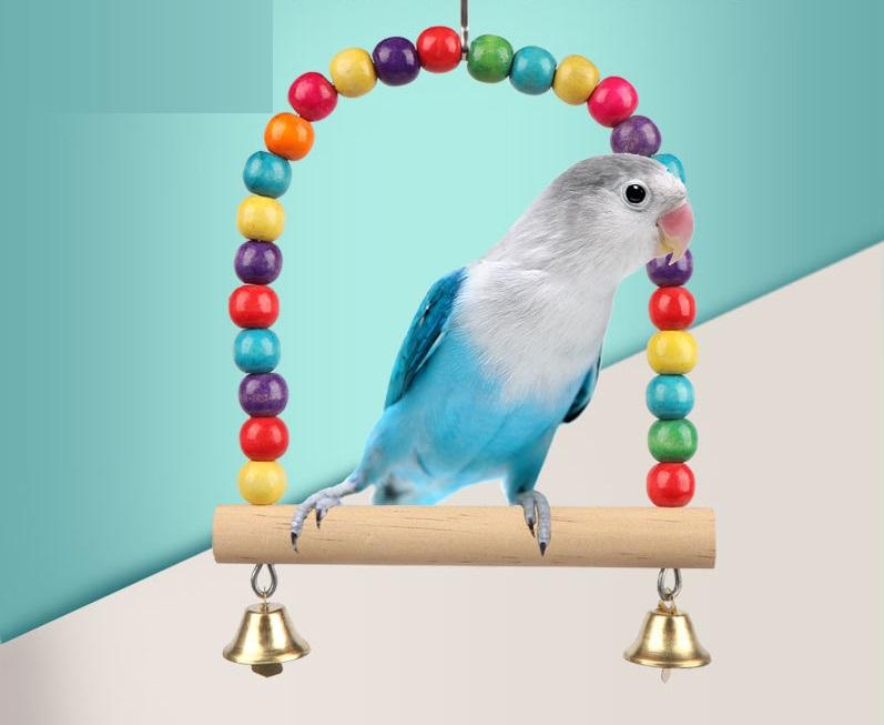  Xích Đu Nhiều Màu Cho Vẹt Lovebird Budgie Cockatiel – Đồ Chơi Lồng Chim Cảnh 