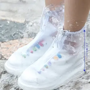 【COD】Penutup sepatu tahan air dan anti selip penutup sepatu tahan hujan wanita penutup kaki hujan sepatu bot hujan anak-anak tebal tahan aus/sarungsepatuhujan/jashujansepatu
