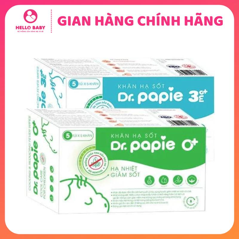 Khăn Lau Hạ Sốt Cho Bé, Ngăn Ngừa Co Giật Dr Papie