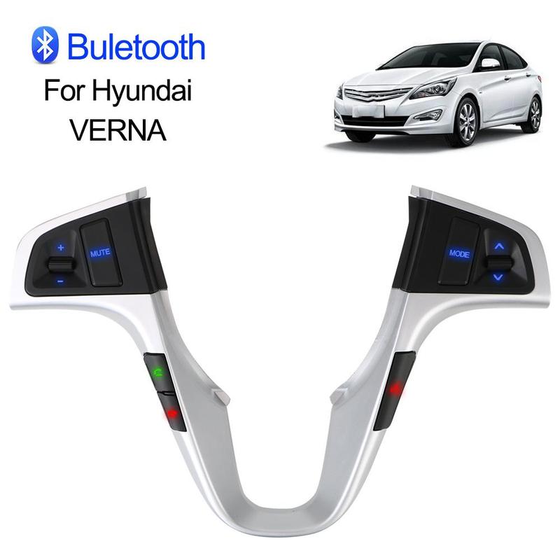 Car Steering Wheel Control Button, Car Steering Wheel Audio Volume Music Control Switch, Car Interior Accessories for Hyundai VERNA SOLARIS 6