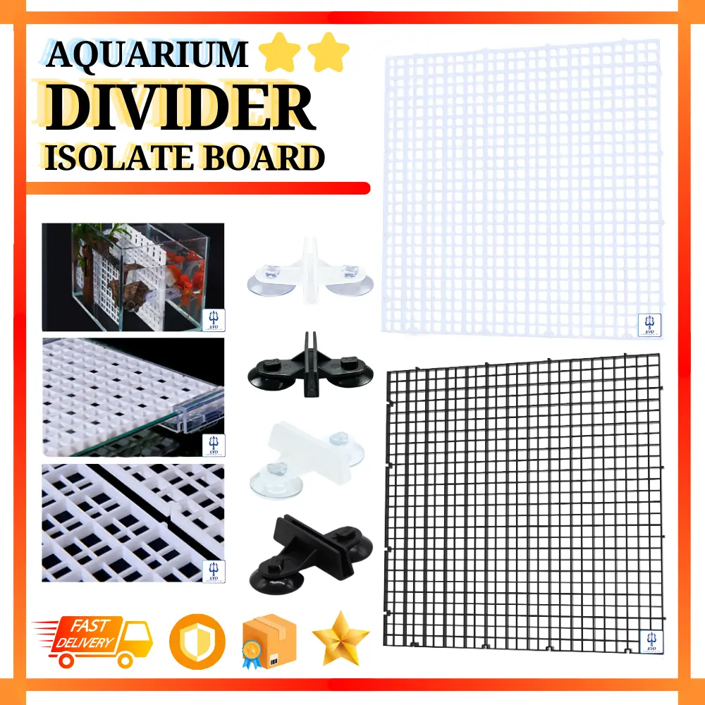 Aquarium Free Combination Isolation Board DIY Divider Filtration Grid Plate Divder Clip for Fish Tank Papan Pembahagi untuk Tank Ikan EVO Aquatic