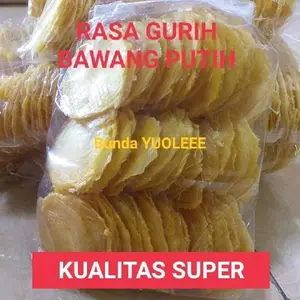 Keripik tette/Kepeng/Opak Madura Rasa Bawang Gurih