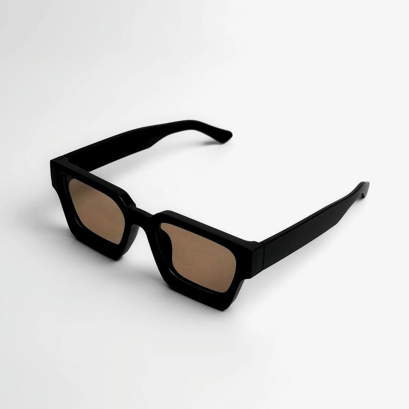 Kính Râm Nam, Thời Trang, Phong Cách Thường Ngày Hình Chữ Nhật, Gọng Lì Dày, Kính Chống Nắng