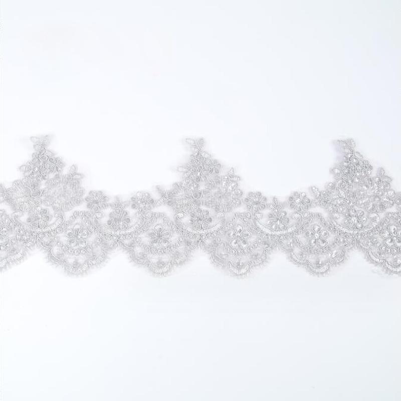 Product Introduction of Vải Ren Kim Sa, 1 Sân, Trang Trí Lưới Venise Hoa, May Vá Thủ Công, Thích Hợp Cho Váy Cưới, Rộng 15CM 2
