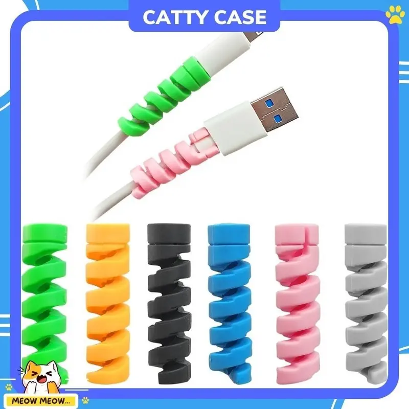 Dây Quấn Bảo Vệ Đầu Dây Sạc, Tai Nghe Dẻo Dai Nhiều Màu Sắc Chọn Lựa - catty case