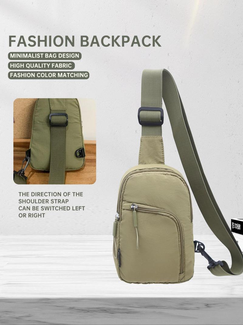 Product Introduction of Fashionable Lightweight Minimalist Compact Zipper Sling Bag, Casual Versatile Phone Bag for Women & Men, Trendy All-match Crossbody Chest Bag for Daily Used 8