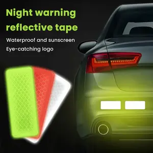 [COD] 10 Unit Stiker Reflektor Mobil 3x8cm Stiker Peringatan Kucing Bumper Cahaya Berkendara