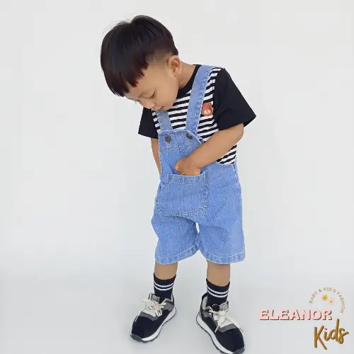 Overall Celana Baju Kodok Anak Bahan Jeans 1-6 Tahun Unisex 3