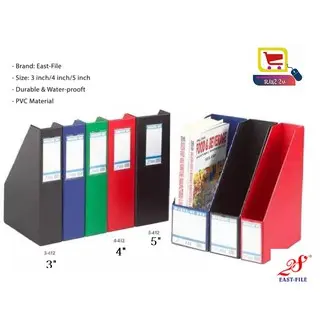 EAST FILE PVC Magazine Box Filling Case (3" inch/4" inch/ 5" inch / 6" inch) Blue Green Desk Stationery Desk Stationery Red