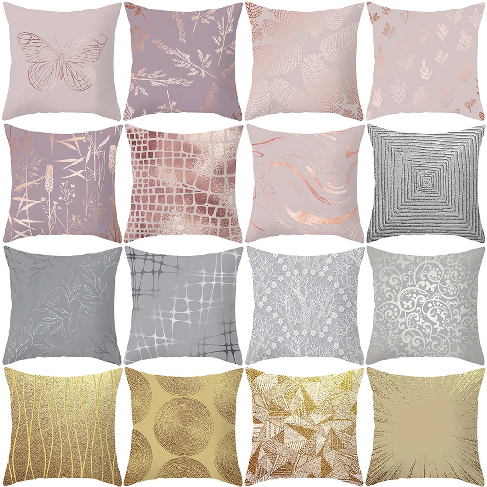 Sarung bantal geometri abstrak, 45x45cm, sarung kusyen persegi, hiasan rumah untuk sofa Textiles Soft
