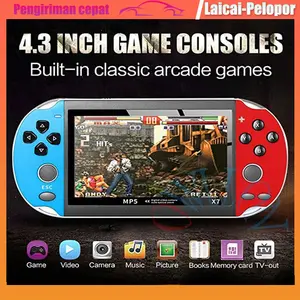 Gameboy Konsol Game X7  PSP Screen Besar 4.3 Inch 8G Mp5 Musik Video Player ps  3  lengkap  2  stik psp x7  full  games portable