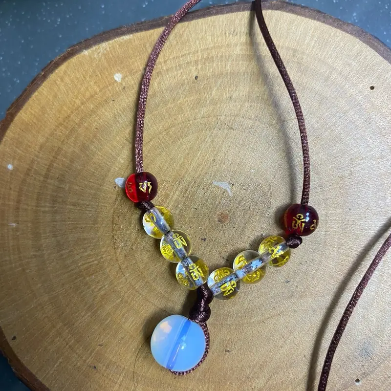 Kalung SHIO KERBAU Moonstones Handmade Energi Kesabaran 3