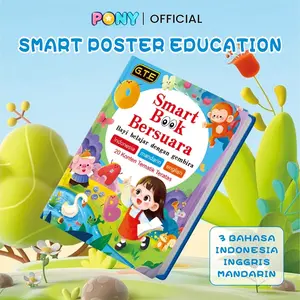 New - Smart Ebook Bersuara | Elektronik Edukasi Anak 3 Bahasa Indonesia, Inggris, Mandarin/20 Konten Tematik Teratas | Dapat Diisi Ulang Dengan USB