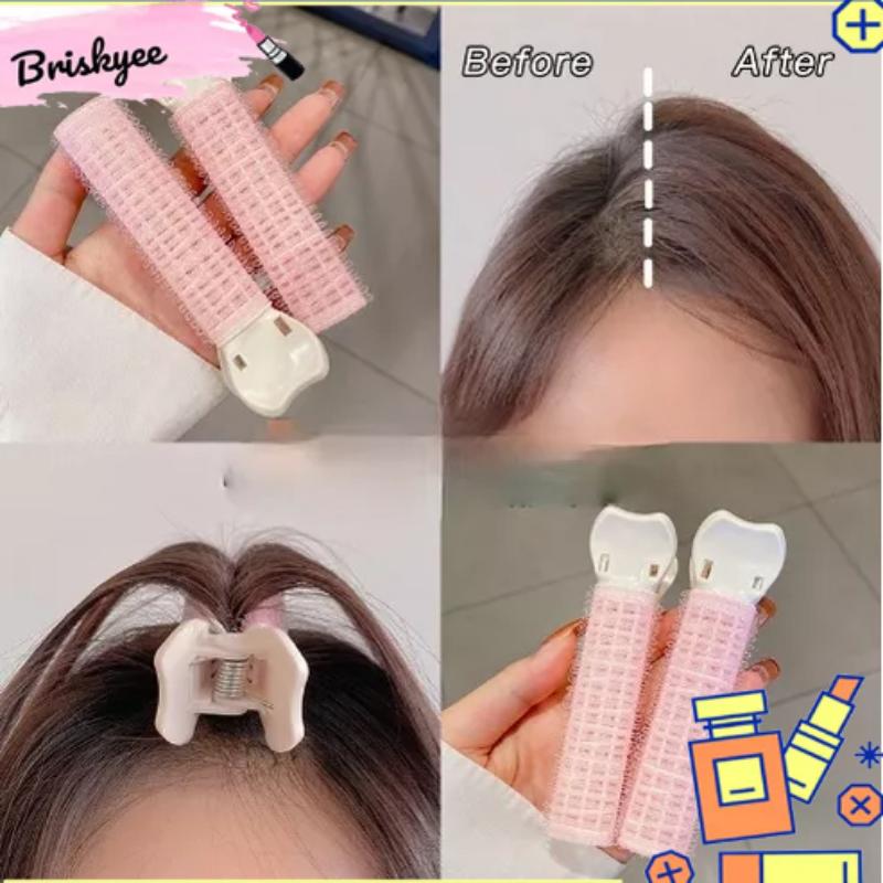 Kẹp tóc mái cố định tích hợp lô uốn tóc xoăn bồng bềnh không làm gãy tóc phong cách Hàn Quốc cho nữ 0