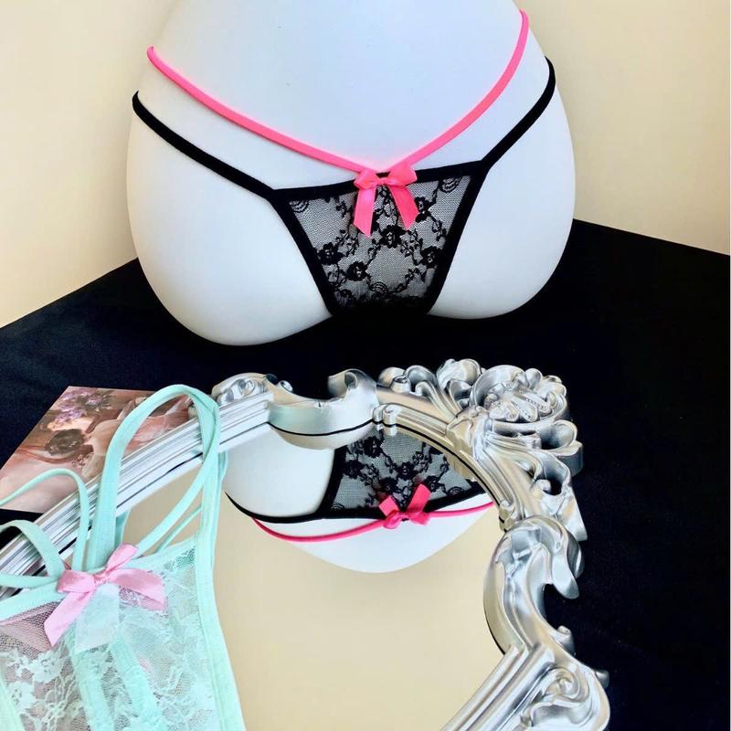 Quần Lót L.Khe Chất Ren Đính Nơ Cạp Dây Quyến Rũ, Gợi Cảm Q939 - THỦY BIKINI Nữ Women 1